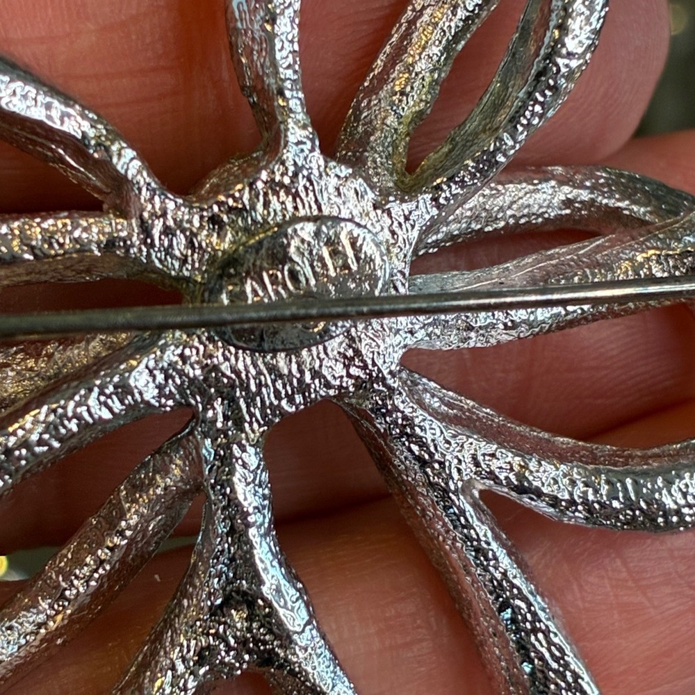Vintage Silver Tone Brooch Lot 18pc Rhinestone Figural Floral Some Signed - Picture 14 of 16